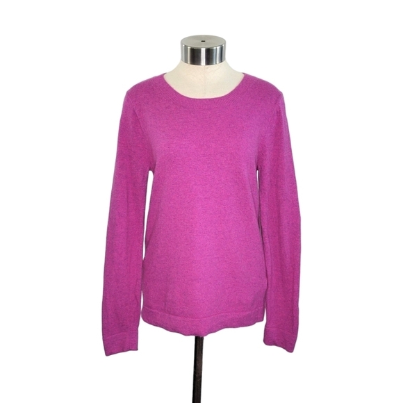 J. Crew Cotton-Wool Blend Teddie Crewneck Sweater Women's Size S Pink F5199 - Picture 1 of 10